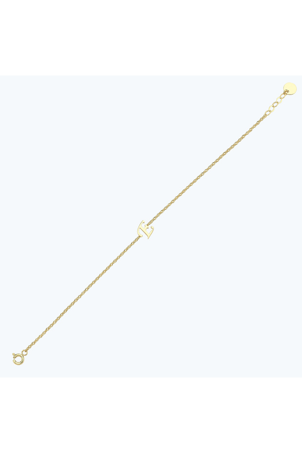 Altın E Harfi Bileklik - 1