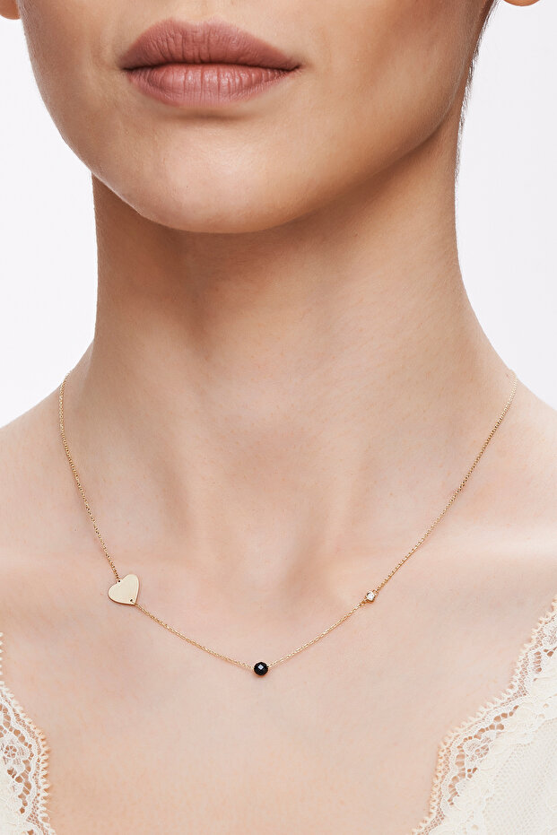 Pırlanta Kalp Kolye - 2