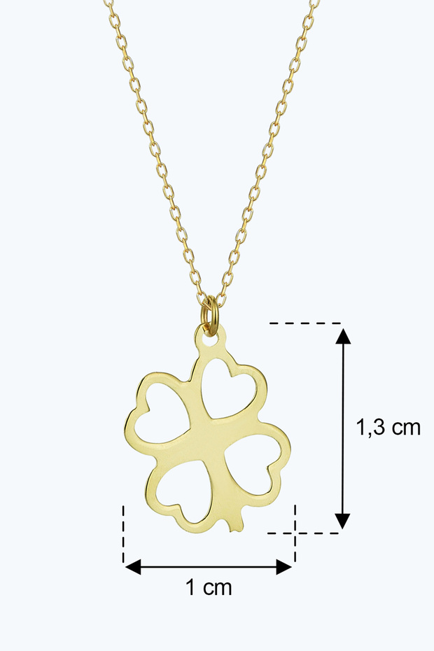 Altın Yonca Kolye - 3