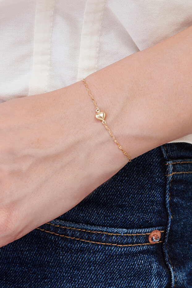 Altın Kalp Bileklik - 1