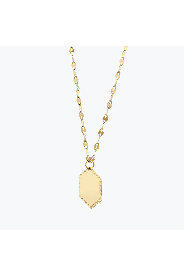 Altın İsimli Plaka Kolye - 3