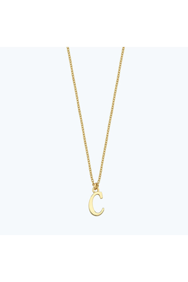 Altın C Harfi Kolye - 1