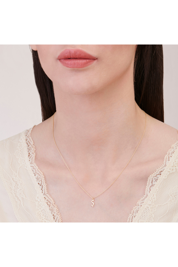 Altın Ş Harfi Kolye - 4