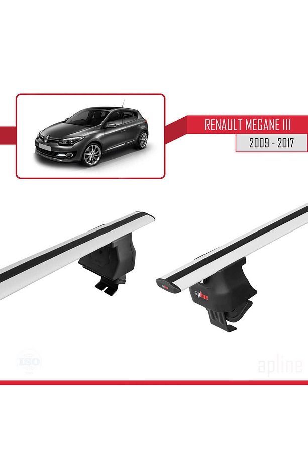 Renault Megane 3 2009-2017 Arası Ile Uyumlu Ace-4 Ara Atkı Tavan Barı Gri 2 Adet - 4