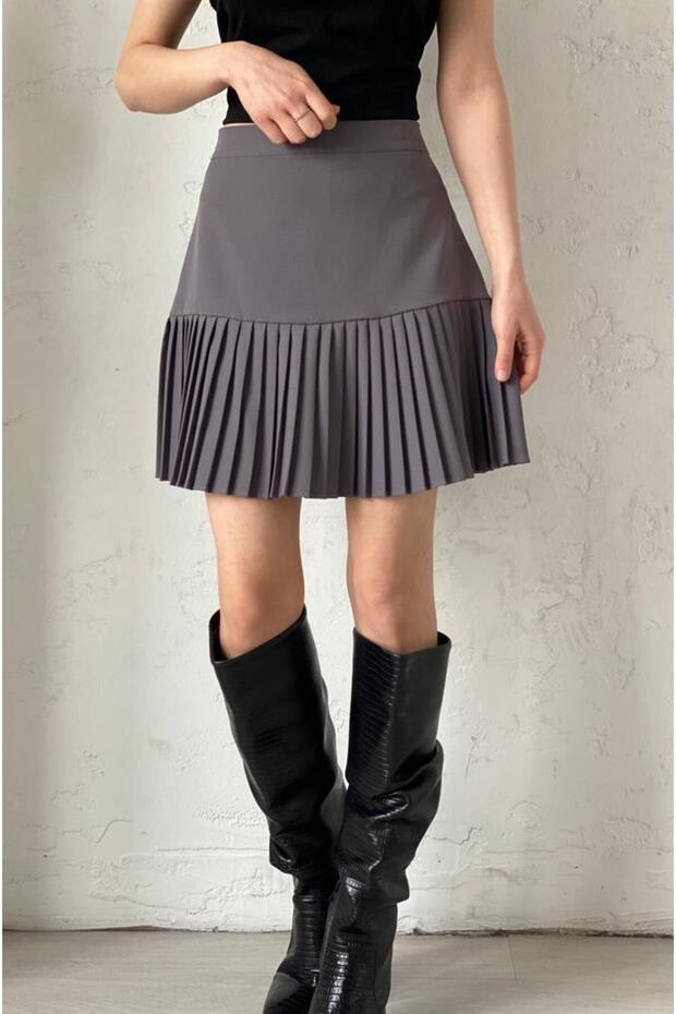 Fusta plisata antracit - 1