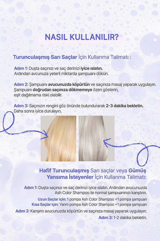 Sarı-Küllü Saçlara Özel Renk Koruyucu Bakım Şampuanı KUNDAL Ash Color Shampoo 300ml (Jasmine Wooody) - 8