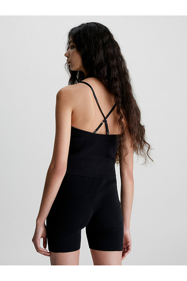 Kadın Halter Yaka Örme Bluz - 3