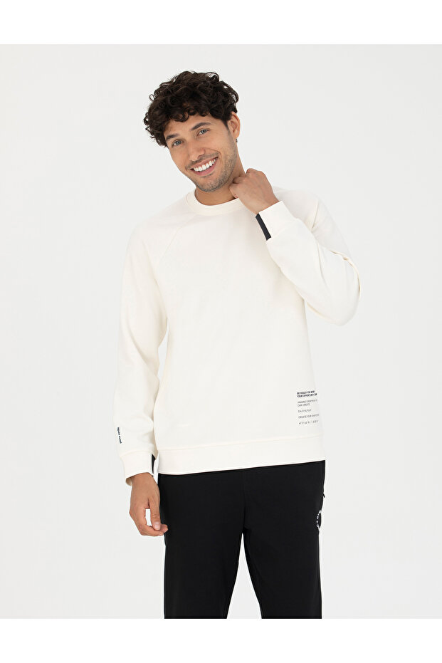 Ecru Regular Fit Sweatshirt 50272509-Vr019