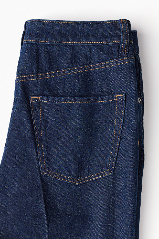 Kadın Mavi Normal Bel Jeans - 5