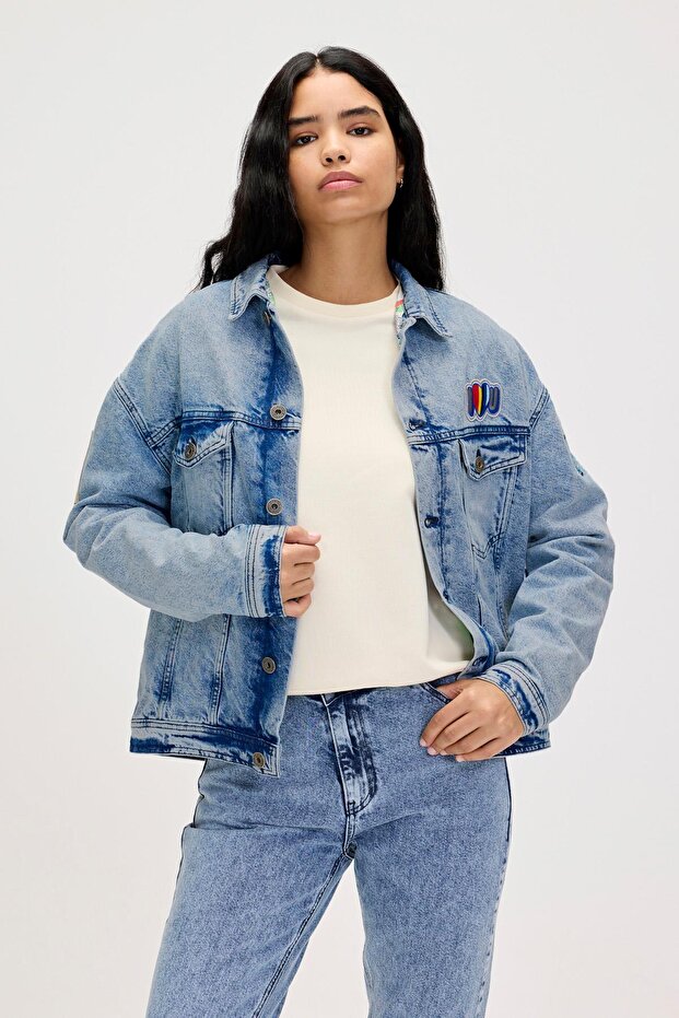 Adelina blue women's denim jacket