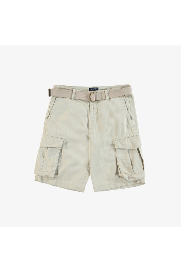 Erkek Krem Bermuda Şort - 5