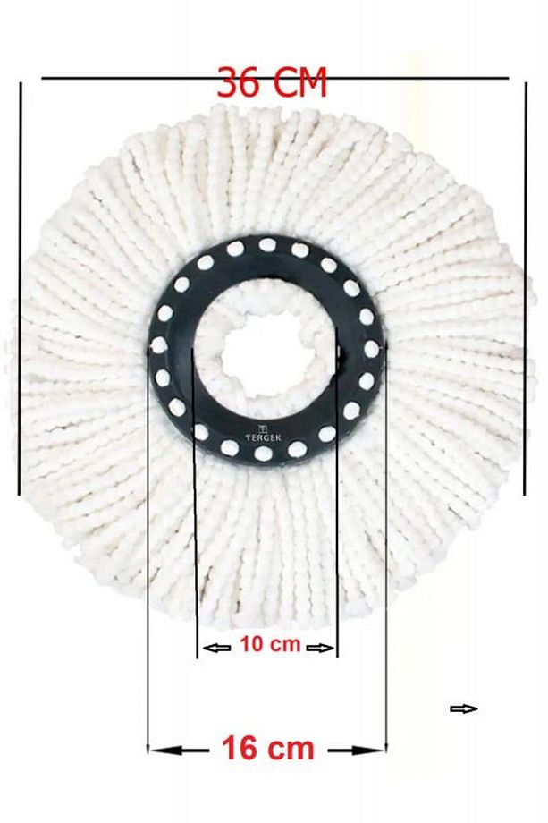 Mikrofiber Yuvarlak Mop Paspas Vileda Ucu 2 Adet - 4