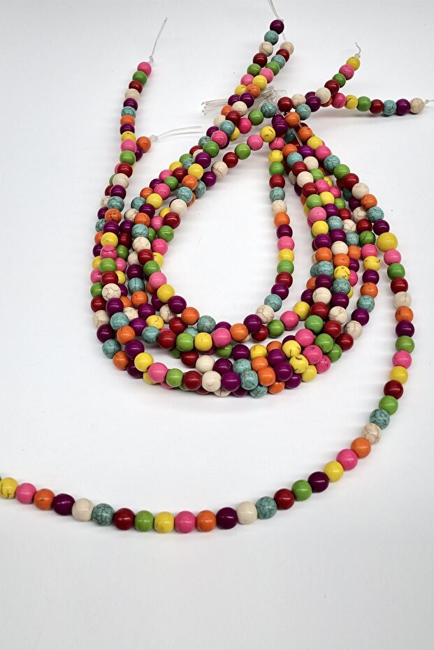 Colored Round Stone Beads – Beads - 1