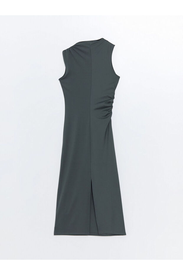 Dik Yaka Kadın Elbise - 6