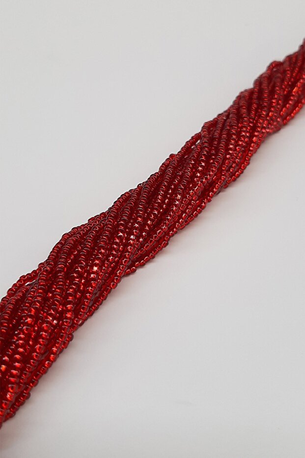 Transparent Red String Sand Beads - 2