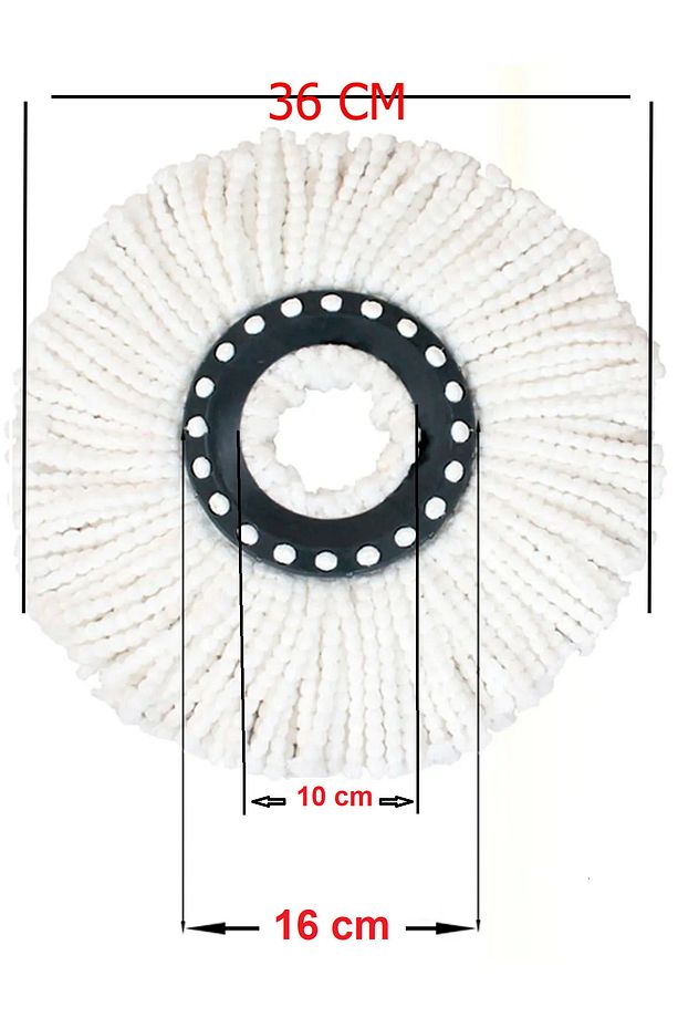 Mikrofiber Yuvarlak Mop Paspas Vileda Ucu 3 Adet - 3