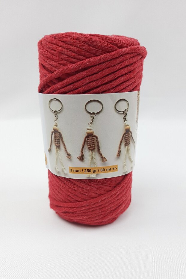 Macrame roșu subțire - 1