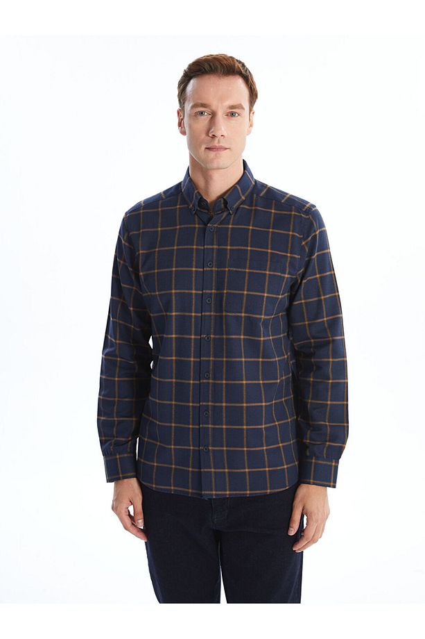 LCW Regular Fit Uzun Kollu Ekose Erkek Gömlek - 1