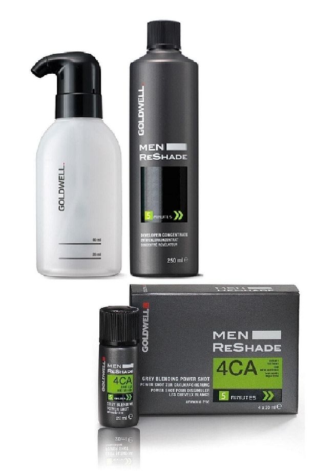 Men Reshade 4ca Erkeklere Özel Köpük Boya 4x20ml + Developer Uygulama Losyonu 250ml - 1