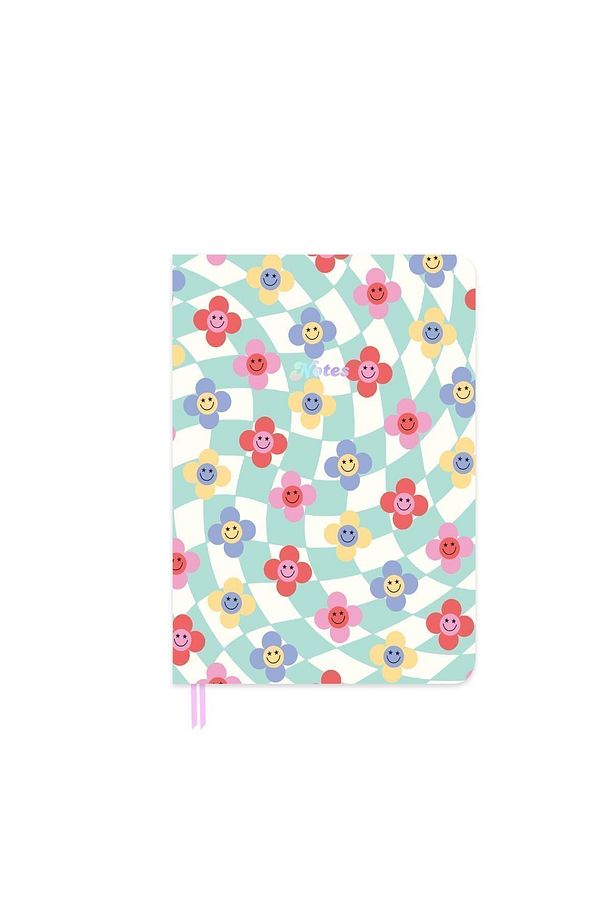 Limited Edition Yaldızlı Ciltli Defter Renkli Gülen Çiçekler 19x25 - 1