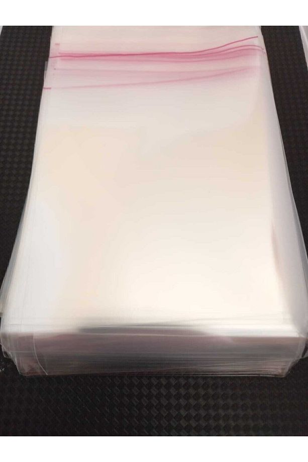Şeffaf Bantlı Jelatin Poşet 15x25 Opp Parlak 100 Adet - 1