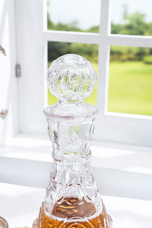 Selen Concept Fleur De Lis Model El Yapımı Cam Karaf 2 Bardaklı Set - 4