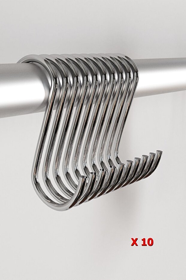 8 سم، خطاف مطبخ، خطاف S، خطاف سلكي، خطاف معدني، خطاف مكرامية - 1