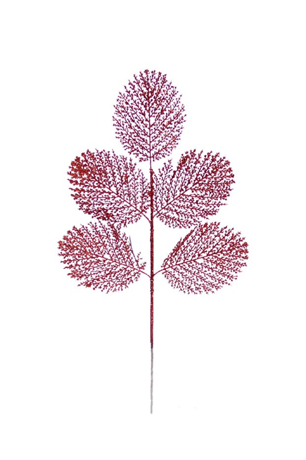 67 cm Red Artificial Glitter Needle Branch