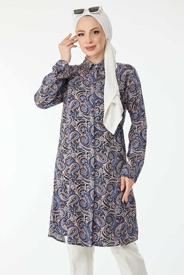 24504-SAKS Patterned Tunic - 4