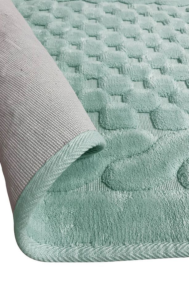 Bambi Cotton Mint 2'li Set Banyo Halısı Yıkanabilir Kaymaz Taban Tpmk - 2