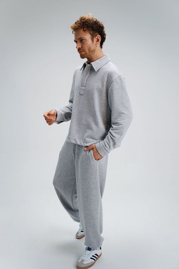 Erkek Timeless Jogger Gri Eşofman Altı - 1
