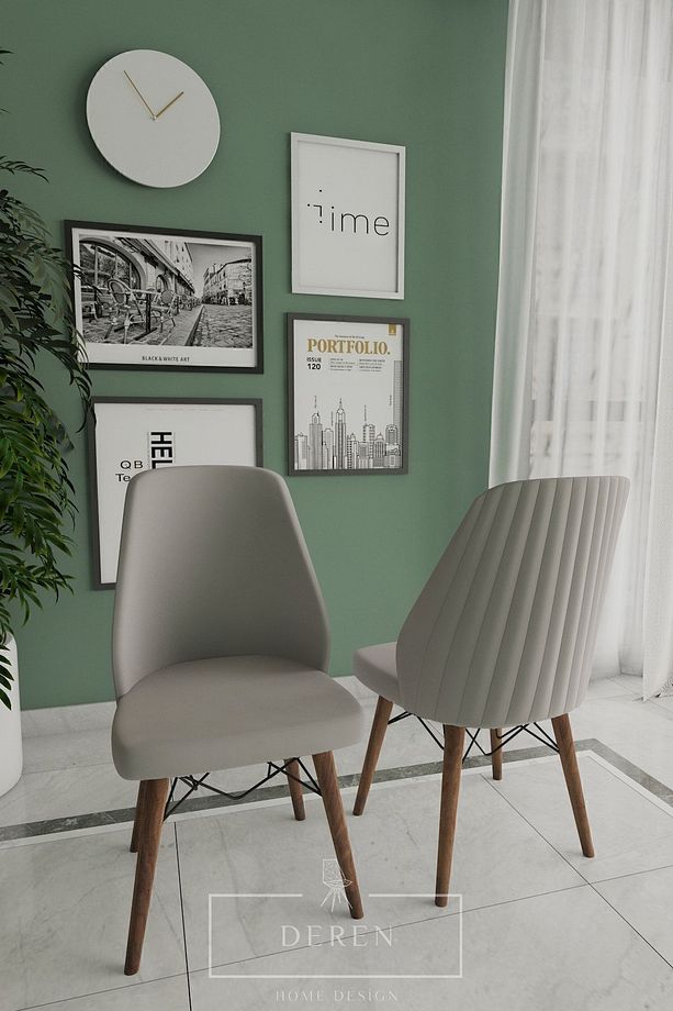 Alfa Serisi, 80x132 Açılabilir Mdf Mutfak Ve Yemek Masası Takımı 4 Adet Açık Gri Sandalye - 2
