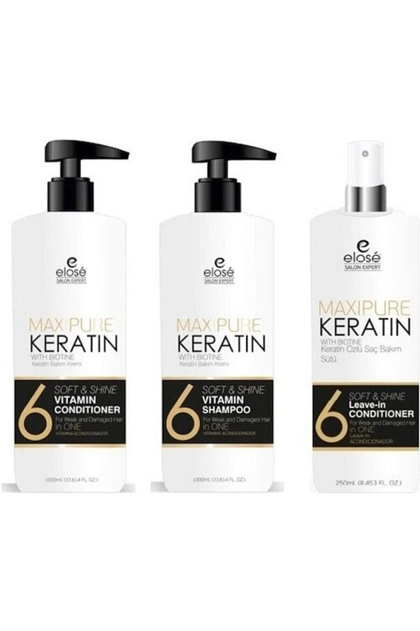 Keratin Seti Şampuan 1000 Ml - Krem 1000 Ml - Süt 250 Ml - 1