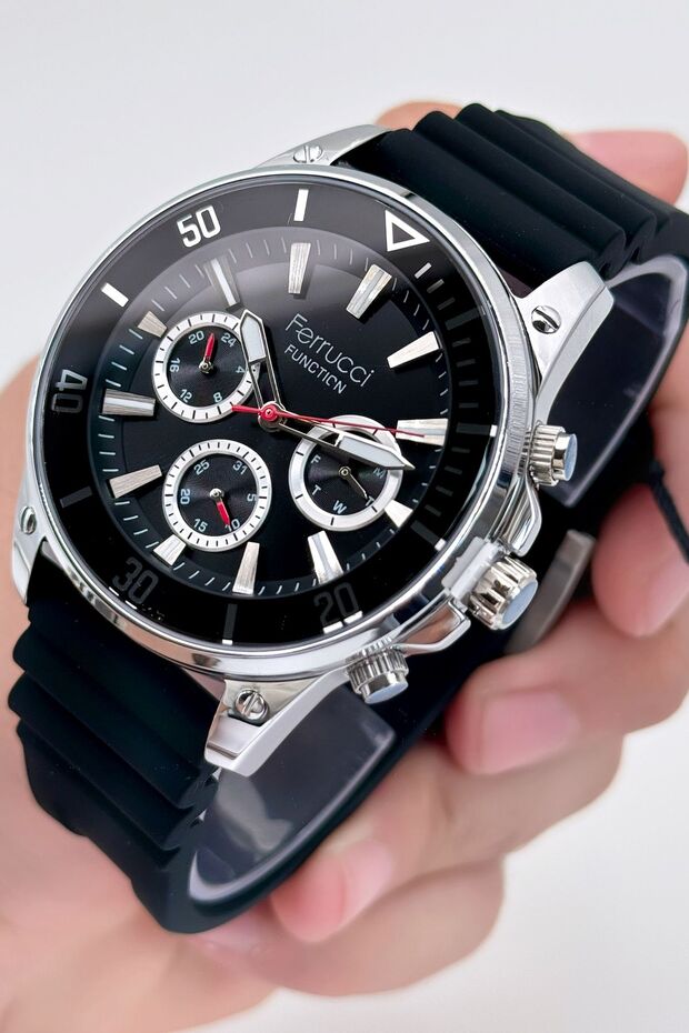 Function Silikon Kordon Erkek Kol Saati - 4