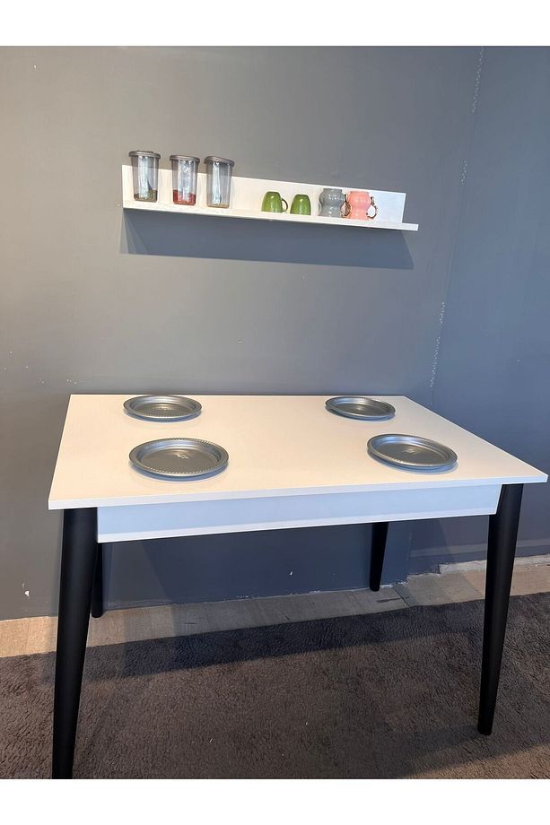 70*110 Sabit Küçük Yemek Mutfak Ve Balkon Masası - 5