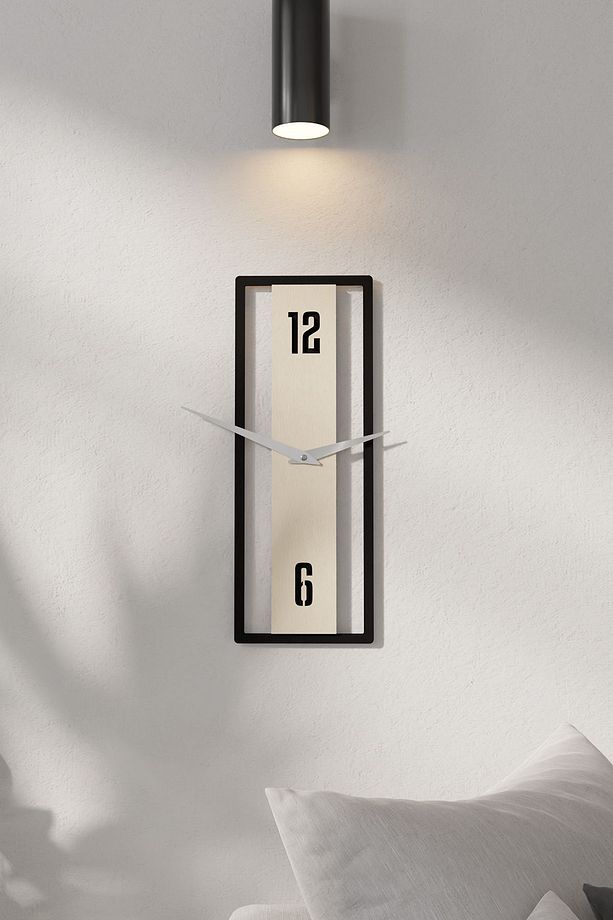 Dekoratif Minimal Dikdörtgen Duvar Saati - 2