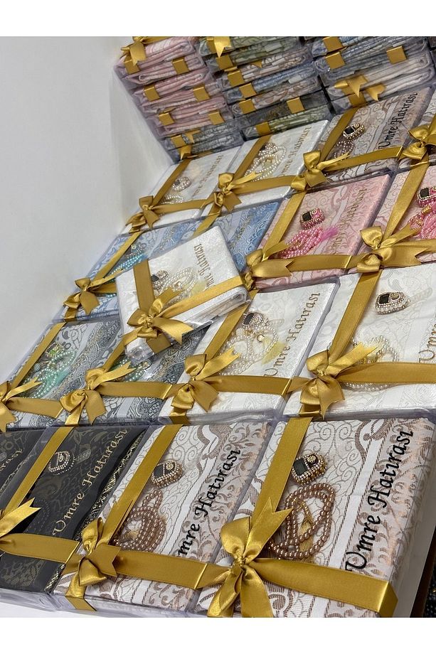 10 Adet Umre Hatırası Yazılı Seccade Takımı Umre Hac Hediyesi - 3