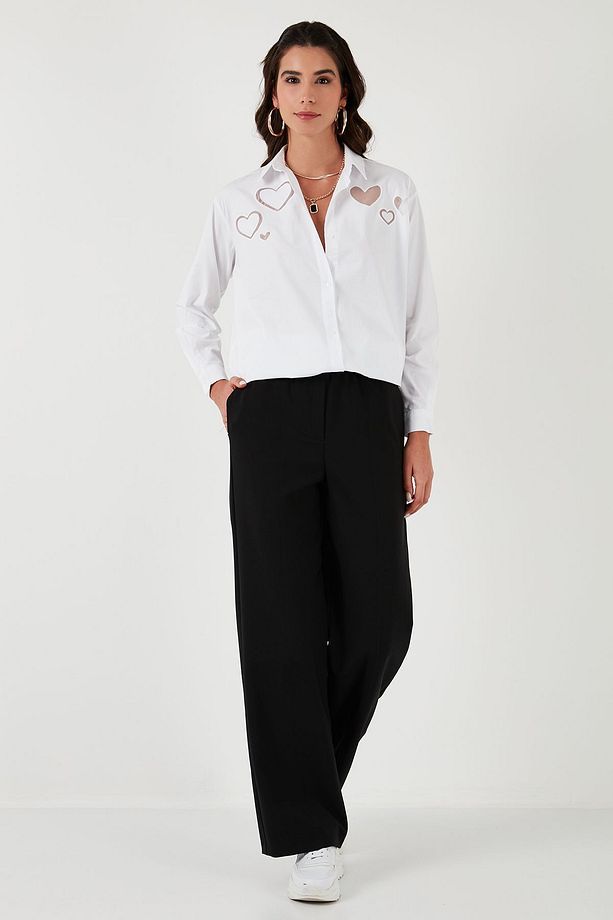 Kalp Detaylı % 100 Pamuk Regular Fit Gömlek  GÖMLEK 51443511 - 4