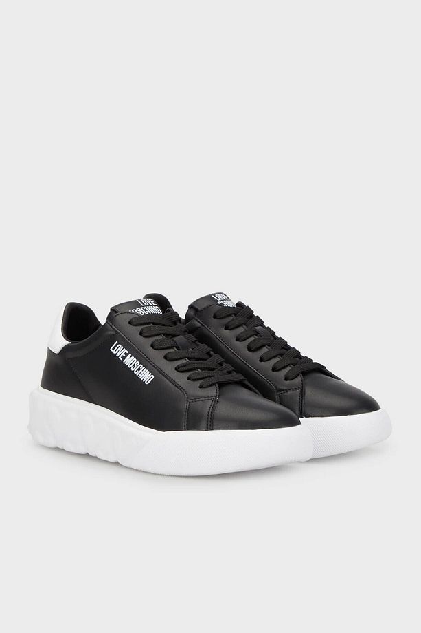 Logolu Kalın Tabanlı Deri Sneaker Ayakkabı  AYAKKABI JA15034G1IIA100A - 3
