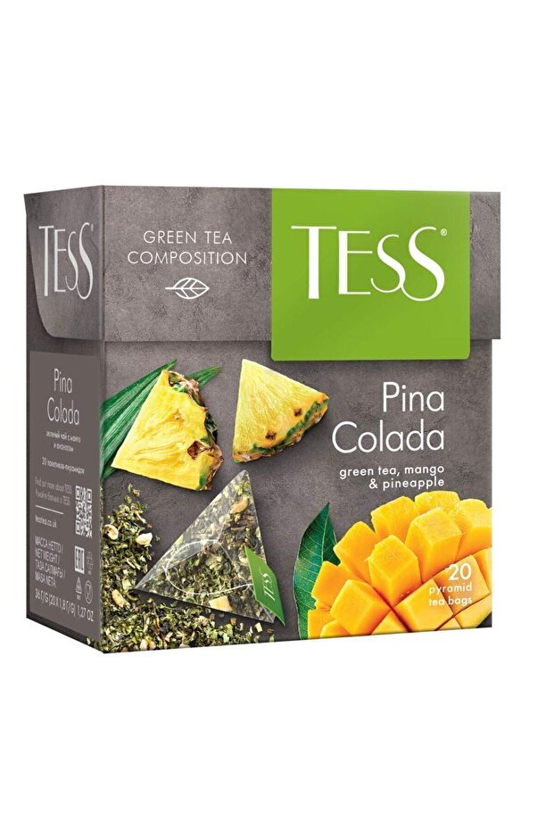 Pina Colada yeşil çay, mango, ananas poşet çayı - 1