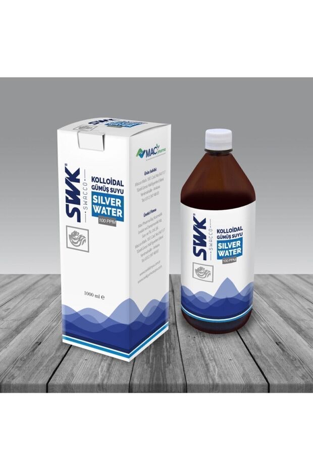 Kolloidal Gümüş Suyu 100 PPM – 1000 ml | Katkısız, Renksiz ve Tatsız - 1