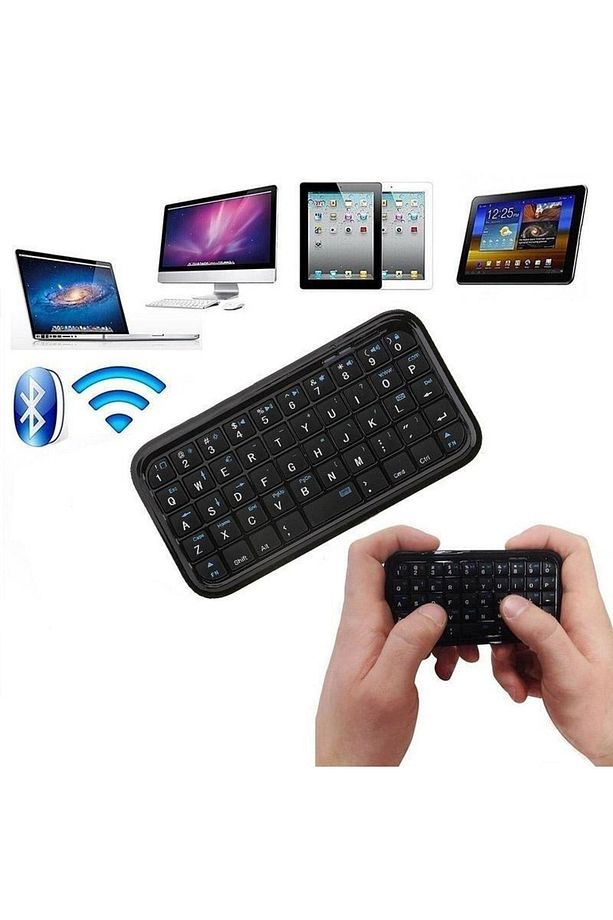 Taşınabilir Cep Mini Kablosuz Bluetooth Klavye Tablet Dizüstü Bilgisayar Ios Windows Android Desteği - 1