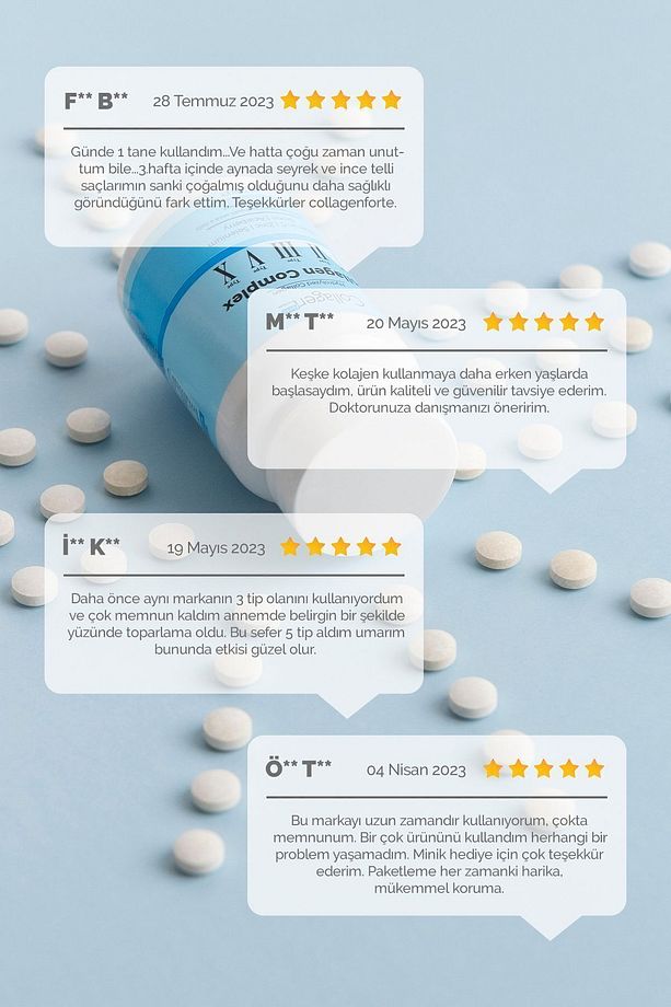 5 Tip Kolajen Complex Tip 1,2,3,5 Ve Tip 10 Biotin, Çinko, Selenyum, Vitamin C & Açai, 90 Tablet - 4