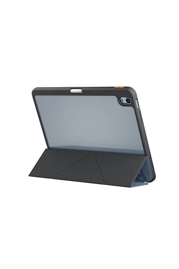 iPad Air 11 2024 Uyumlu Kılıf SkinArma Baskı Tasarımlı 360 Tam Koruma Standlı Gamma Kılıf Açık Mavi - 3