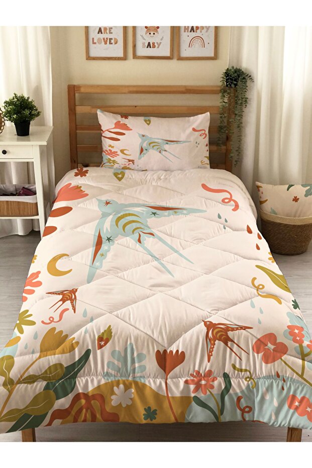 Double Sided Patterned Quilted Quilt - Single Sleeping Set-Without Baddle - 2