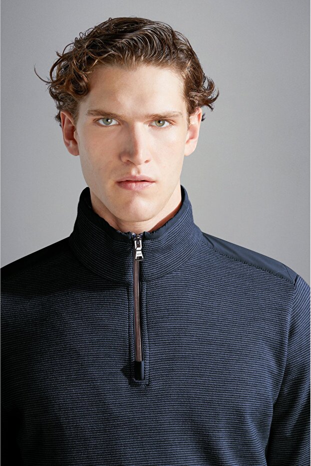 MEN'S ZIPPED PULLOVER C.W. WOOL - 6