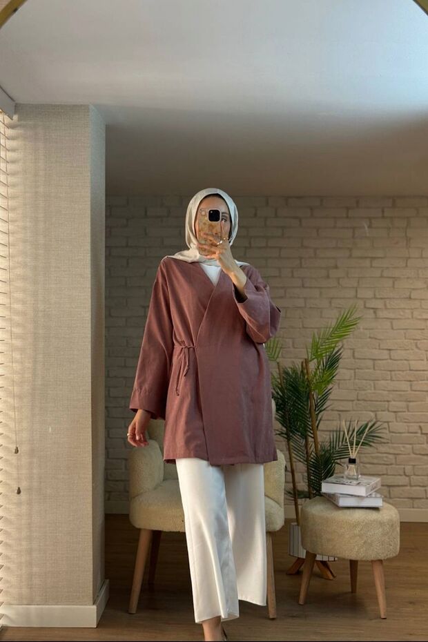 Women's Hijab Kimono with Side Ties
