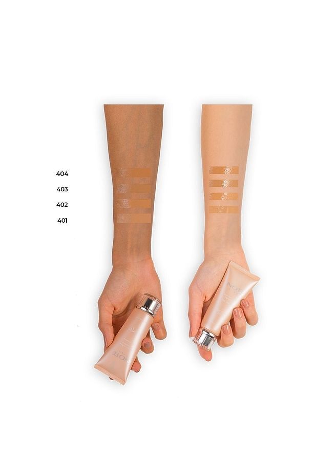 Mineral Foundation Spf 15 Yoğun Kapatıcı Saten Bitişli Fondöten - 401 Açık - 4