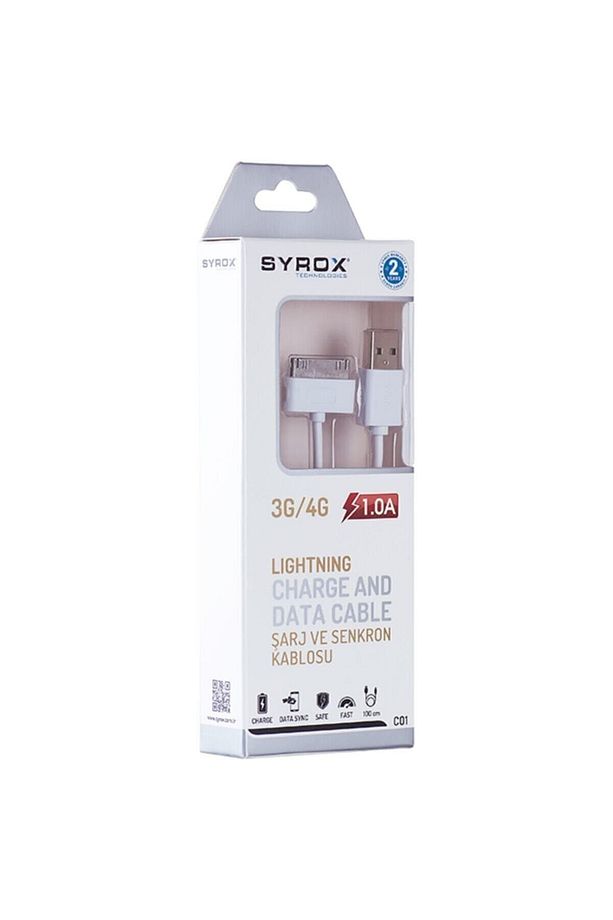 Iphone 4/4s 1.0a Data Kablo Syx-c01 Beyaz - 1