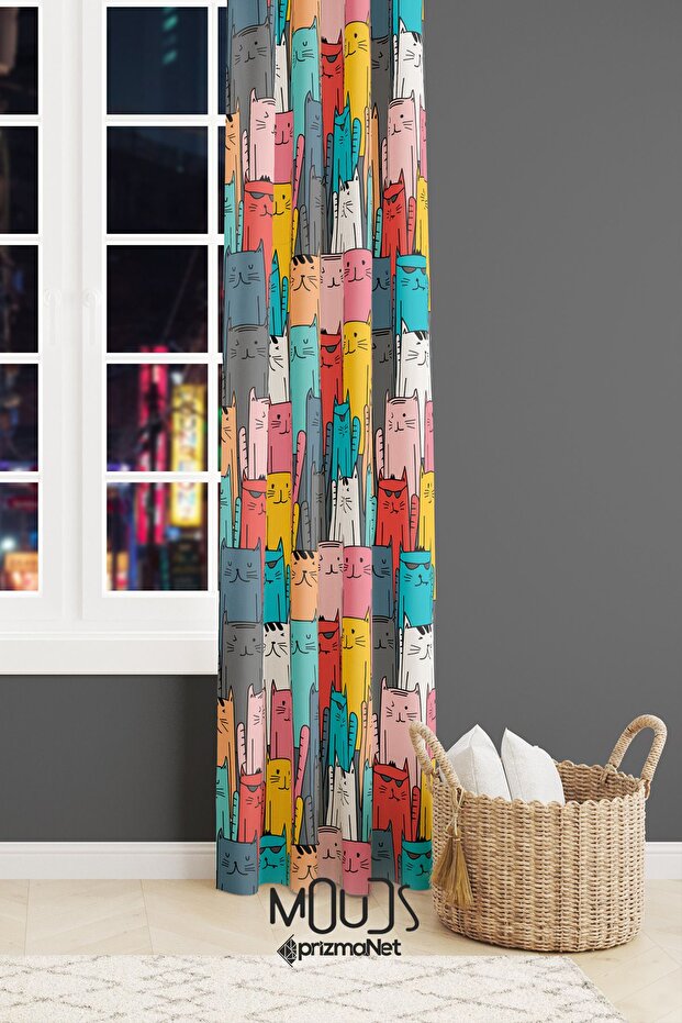 رباط إضافي من الجلد المدبوغ بنمط قطة مخططة - مطبوع رقميًا، ذو جناح واحد - 2